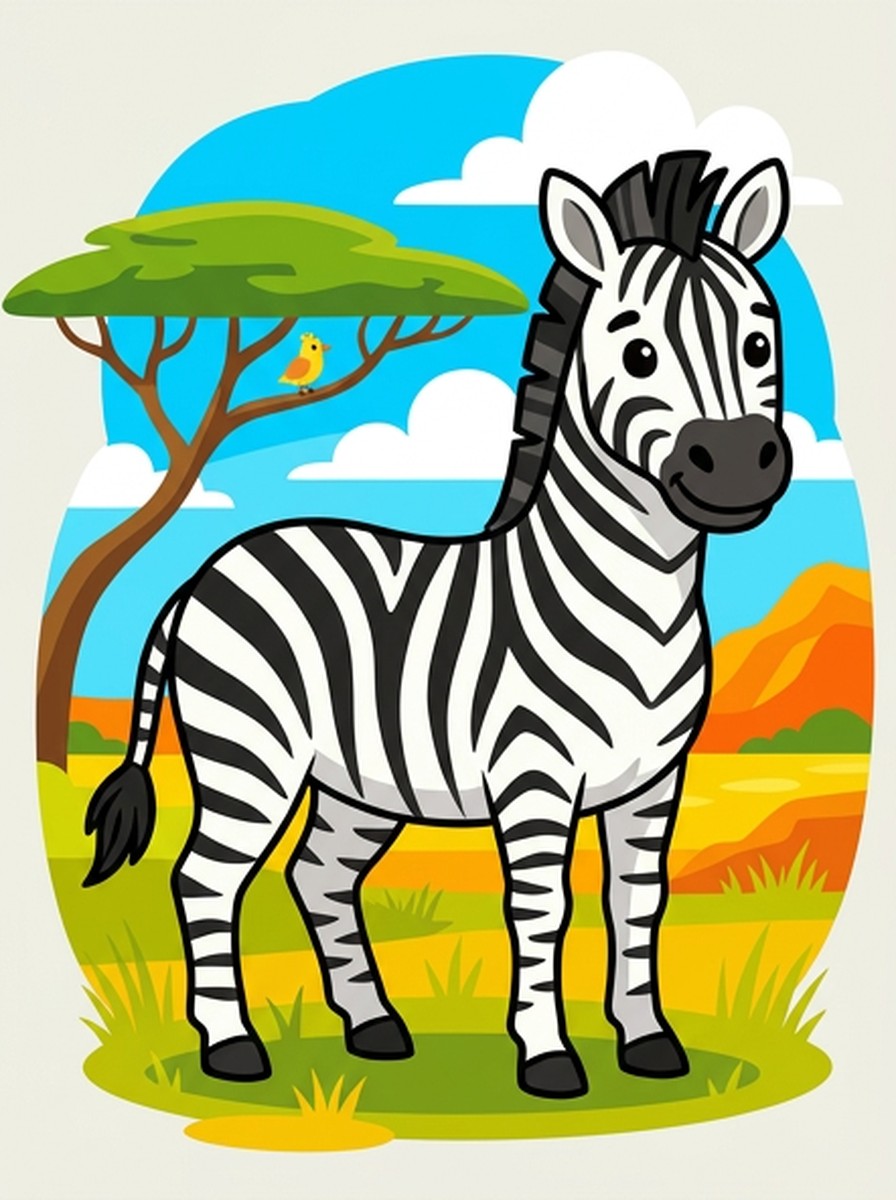 Zebra kleurplaten