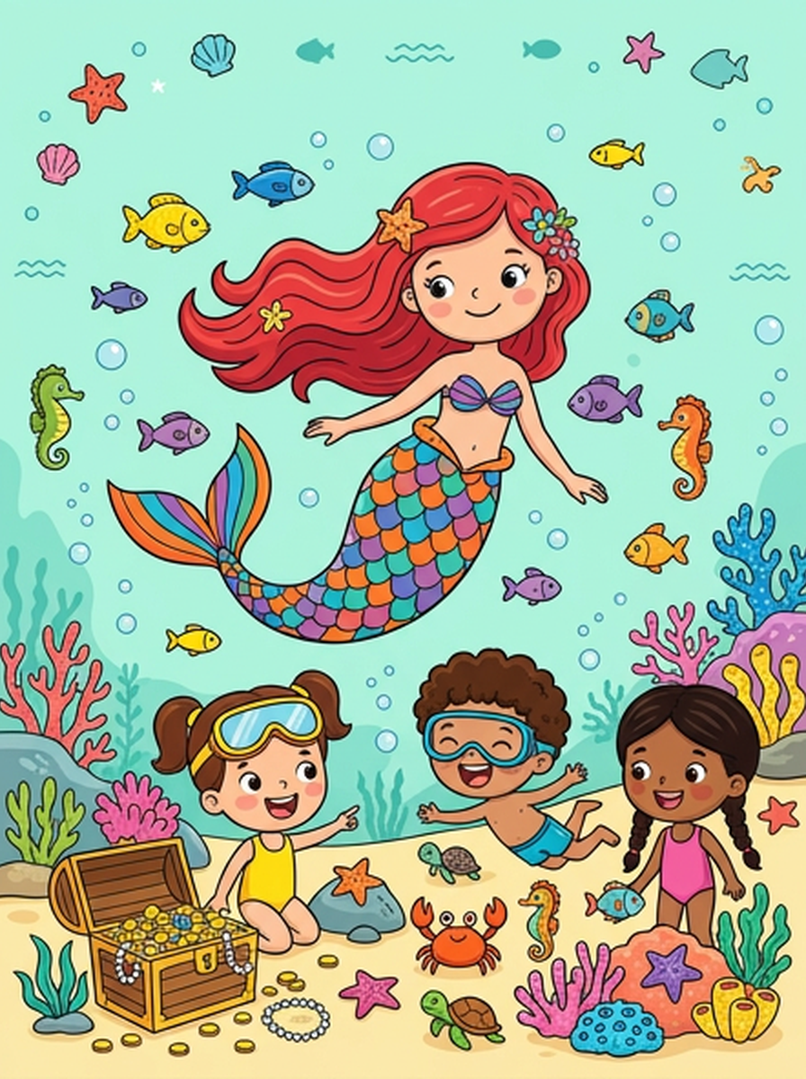 Zeemeermin kleurplaten