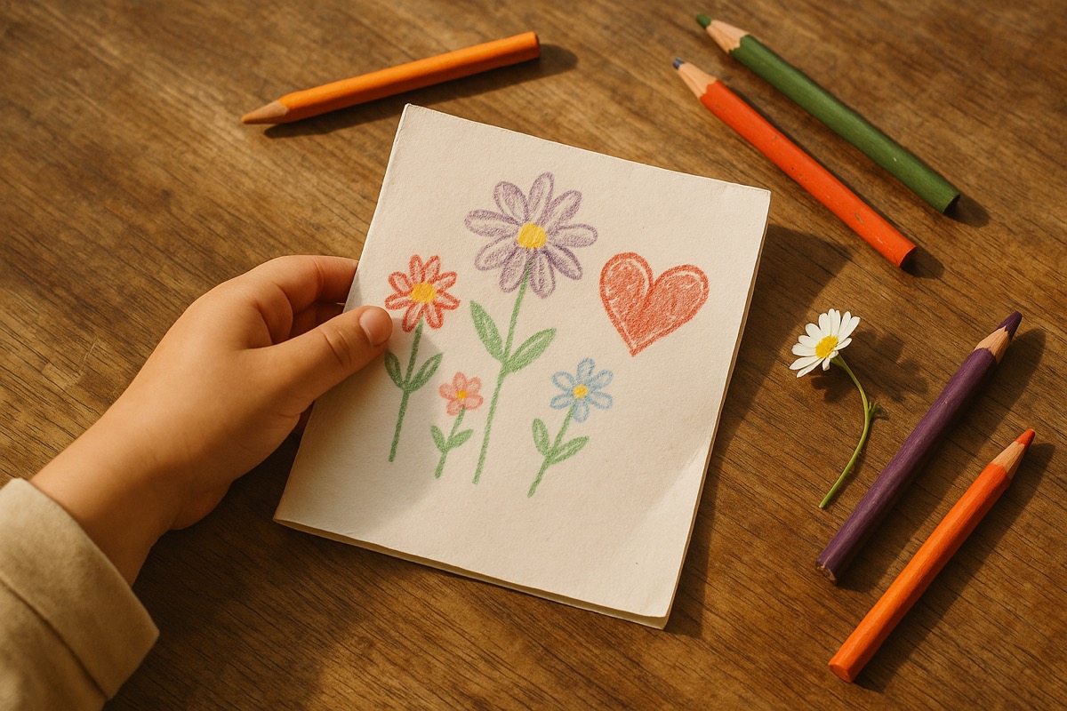 kind leest versje voor aan moeder in woonkamer