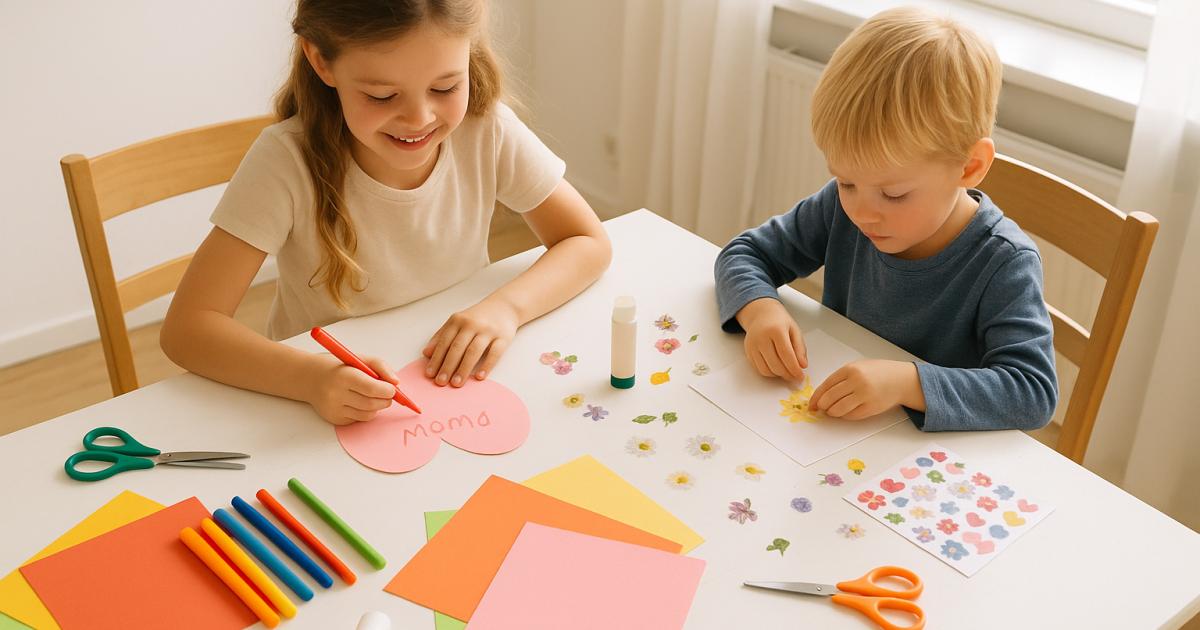 Sfeerbeeld bij het artikel over 25 leuke knutselideeen voor moederdag met kinderen