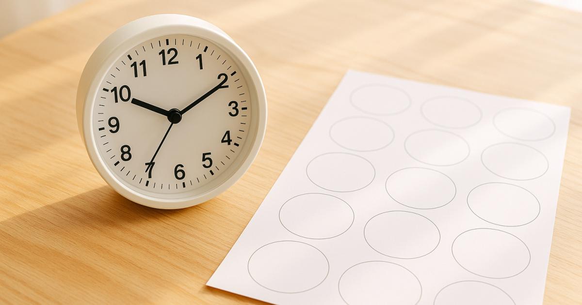 Kind wijst naar grote wijzer op zes van een analoge klok tijdens oefenen van halve uren