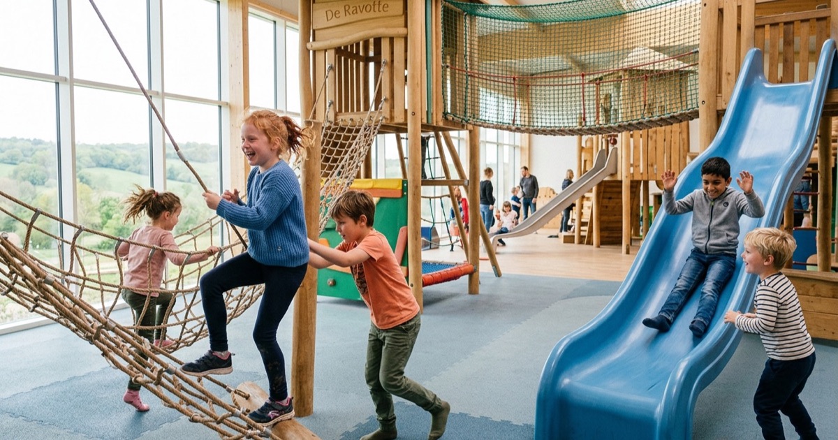 Met kinderen bij regen in Limburg