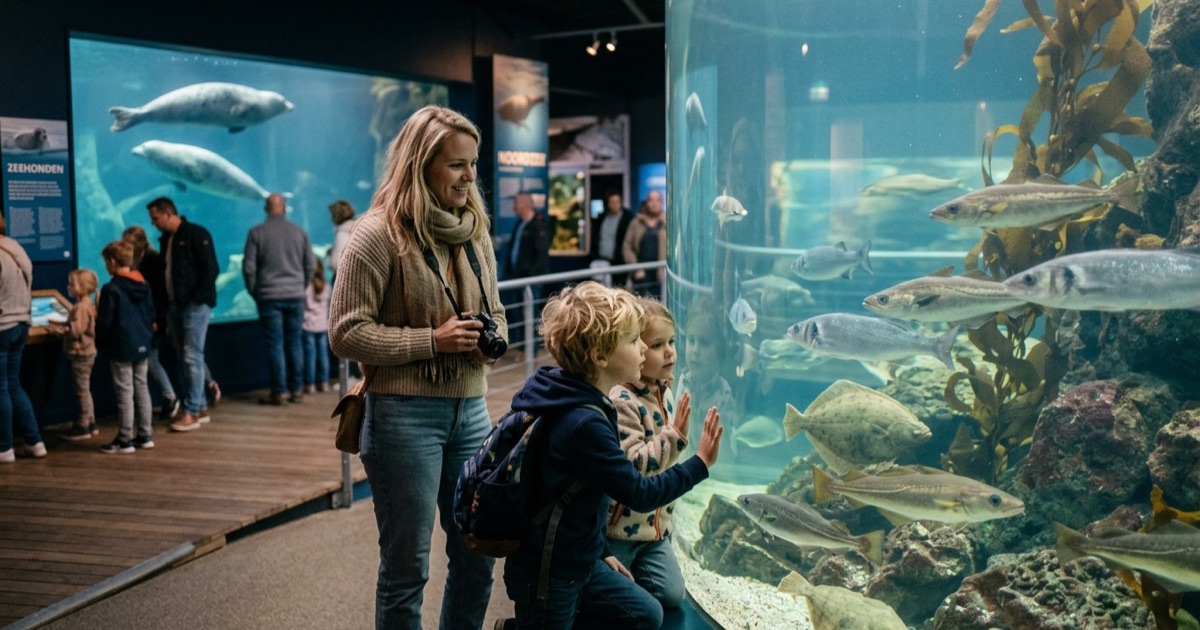 Met kinderen bij regen op Texel