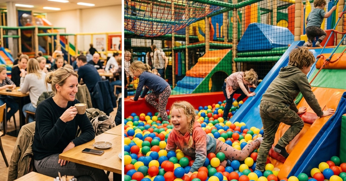 Met kinderen bij regen in Zeeland