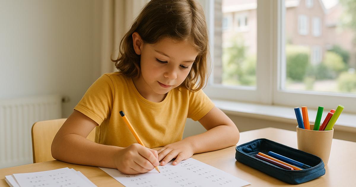 Sfeerbeeld bij het artikel over Tafels oefenen met werkbladen en printables