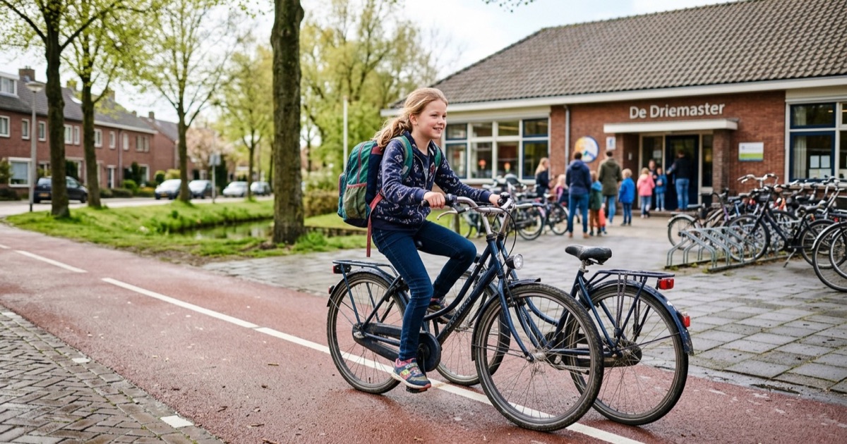 Wanneer mag mijn kind alleen naar school fietsen