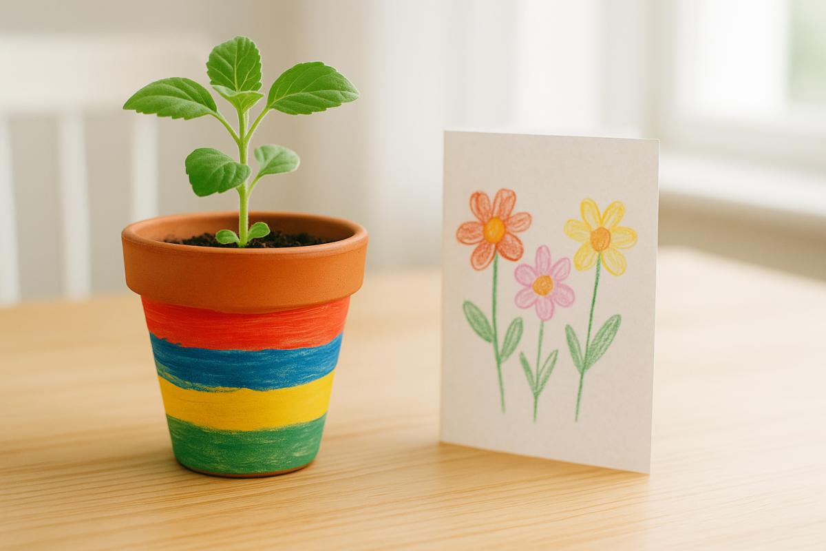 Ondersteunend beeld bij het artikel over 20 zelfgemaakte cadeautjes voor moederdag van kinderen