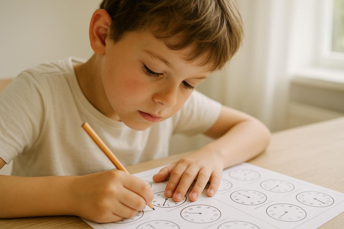 Ondersteunend beeld bij het artikel over Klokkijken oefenen met werkbladen en printables