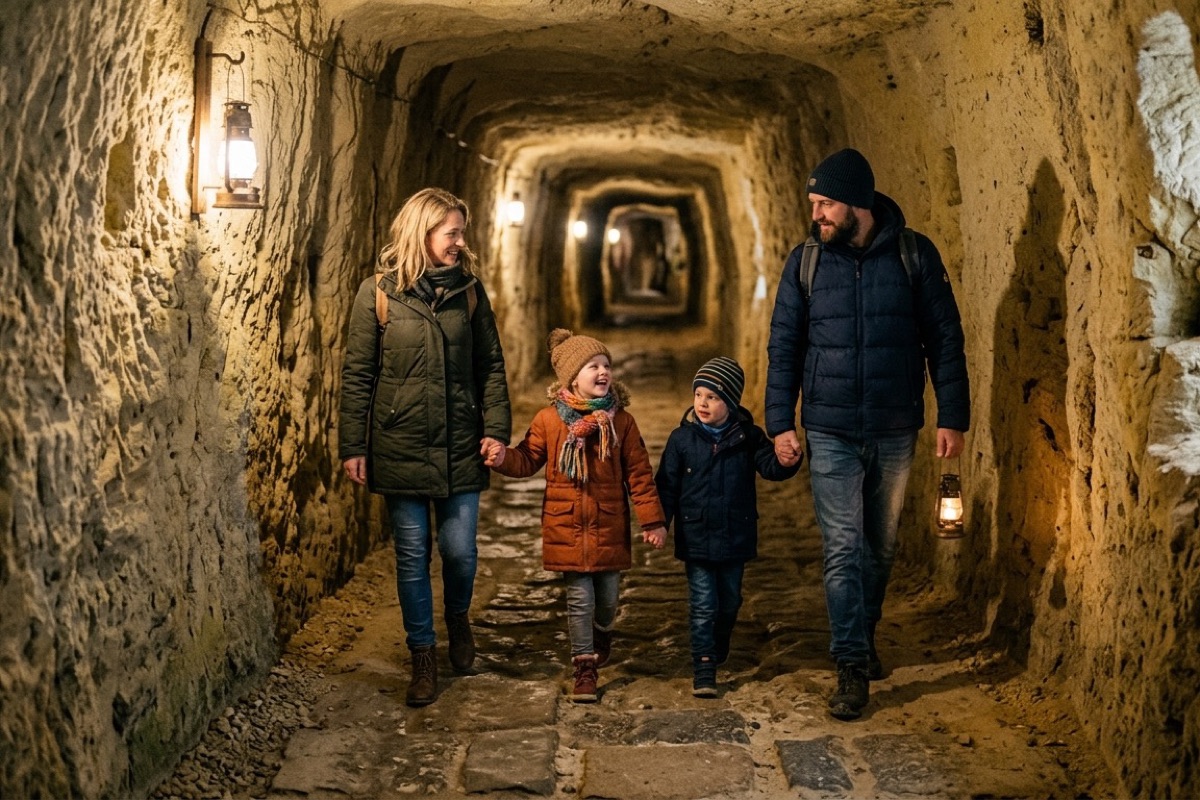 Twee Nederlandse kinderen in een achtbaan-wagen bij een Limburgs attractiepark