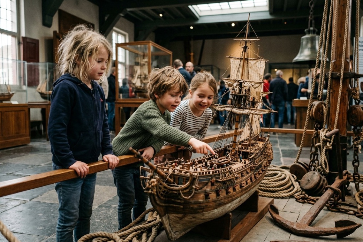 Kinderen op een houten achtbaan in een Fries familie-attractiepark