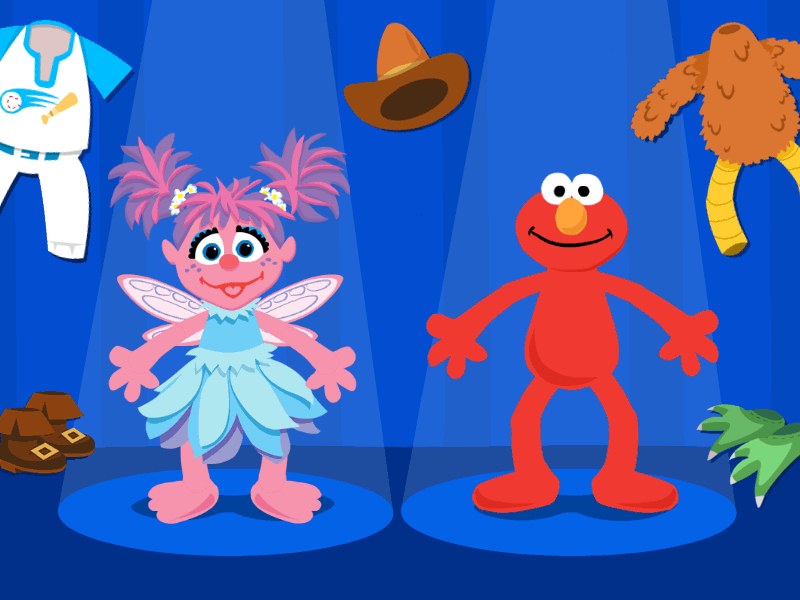 Aankleden met Elmo en Abby
