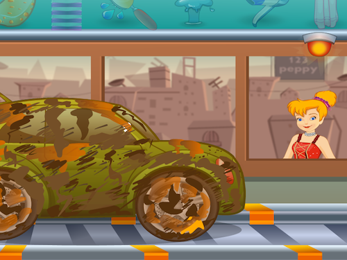 Auto's Wassen met Tinkerbell