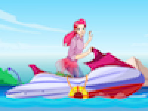 Barbie op de Waterscooter