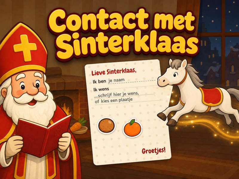 Contact met Sinterklaas — screenshot van het spelletje