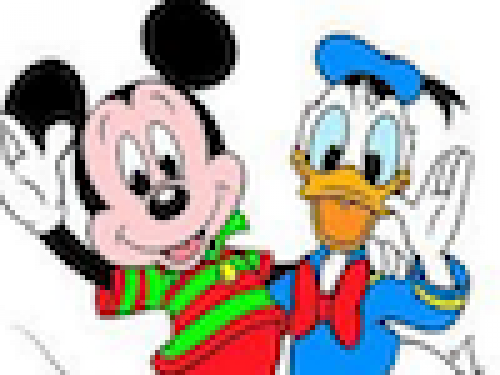 Donald Duck en Mickey Mouse Schilderen