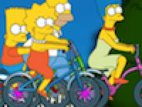 Fietsen met de Simpsons
