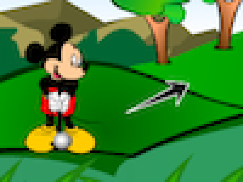Golfen met Mickey Mouse