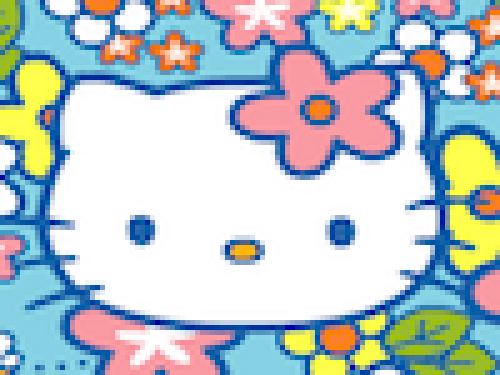 Hello Kitty in de Tuin