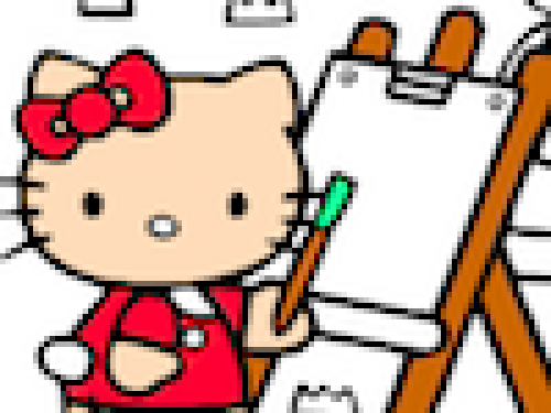 Hello Kitty Kleurplaat