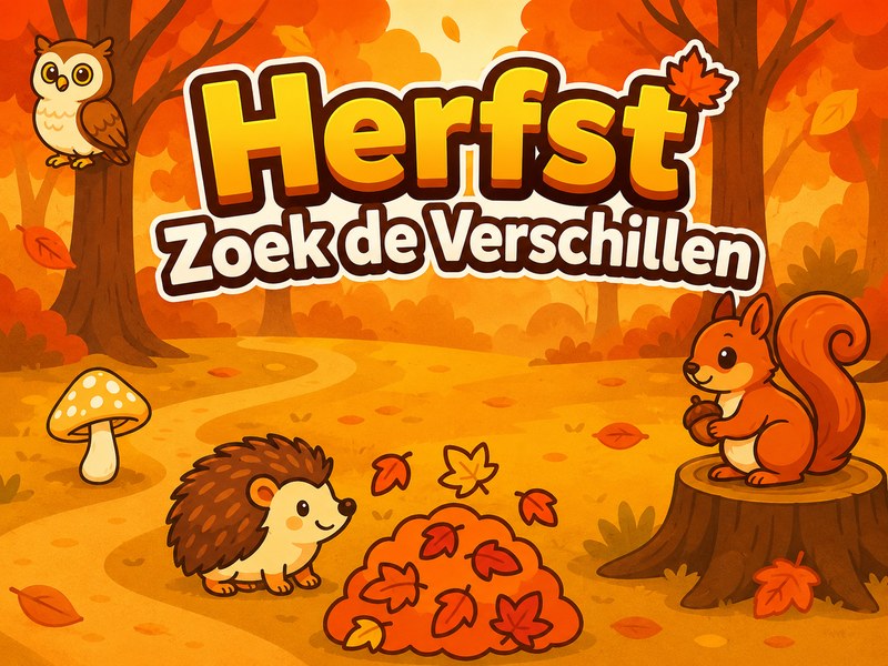 Herfst Zoek de Verschillen