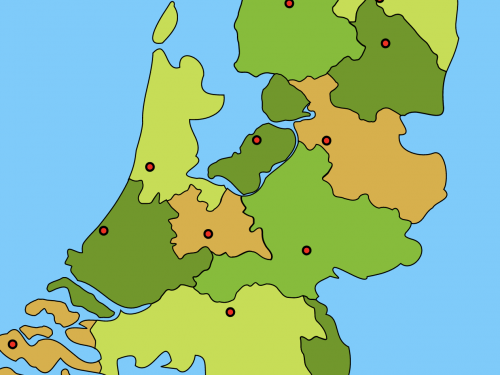 Hoofdsteden Nederland Topografie
