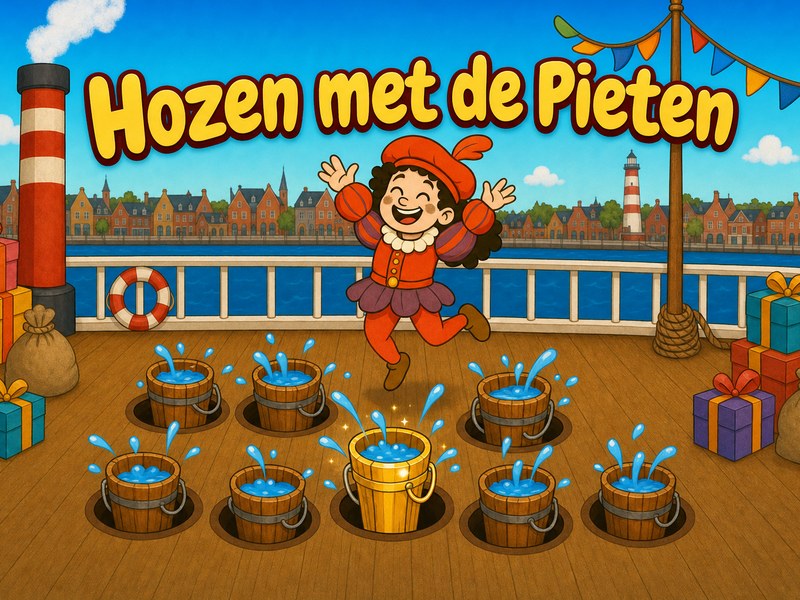 Hozen met de Pieten — screenshot van het spelletje