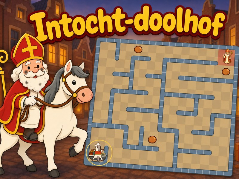 Intocht-doolhof — screenshot van het spelletje