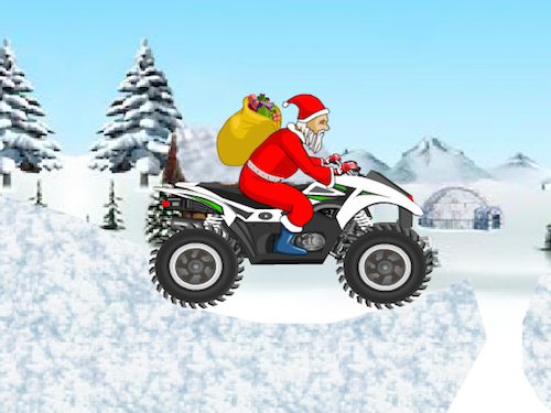 Kerstman op een Quad