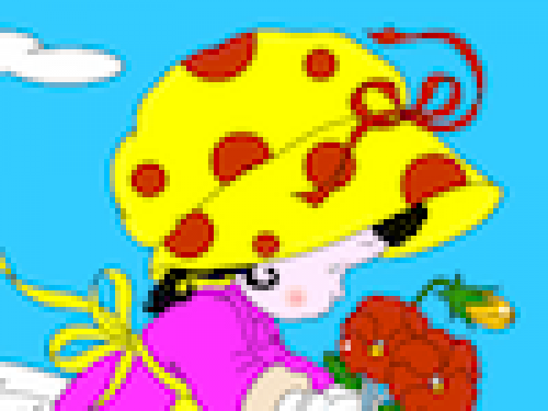 Kleur een Bloemenmeisje