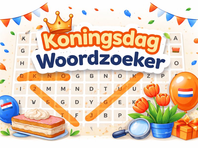 Koningsdag Woordzoeker