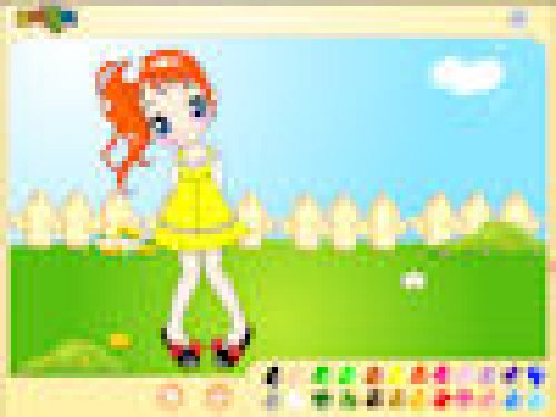 Meisje in Tuin Kleurplaat