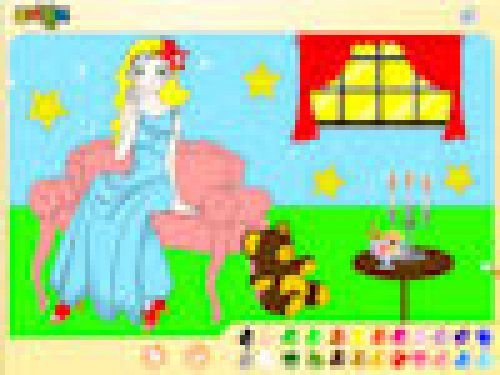 Meisje met Beer Kleurplaat