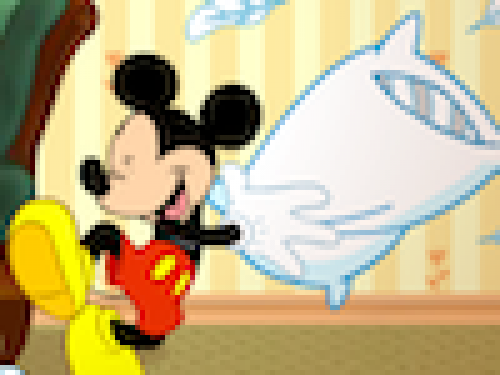 Mickey en zijn Vriendjes in een Kussengevecht
