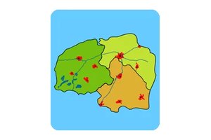 Noord-Nederland Steden Topografie