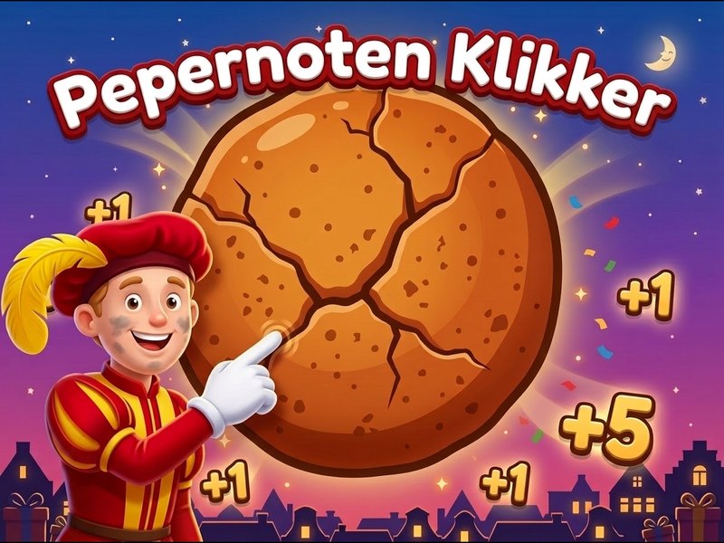 Pepernoten Klikker — screenshot van het spelletje