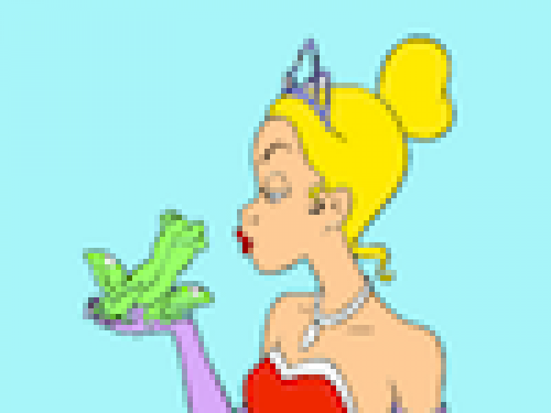 Prinses en de Kikker Kleurplaat