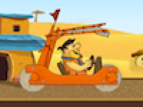Racen met Fred Flintstone