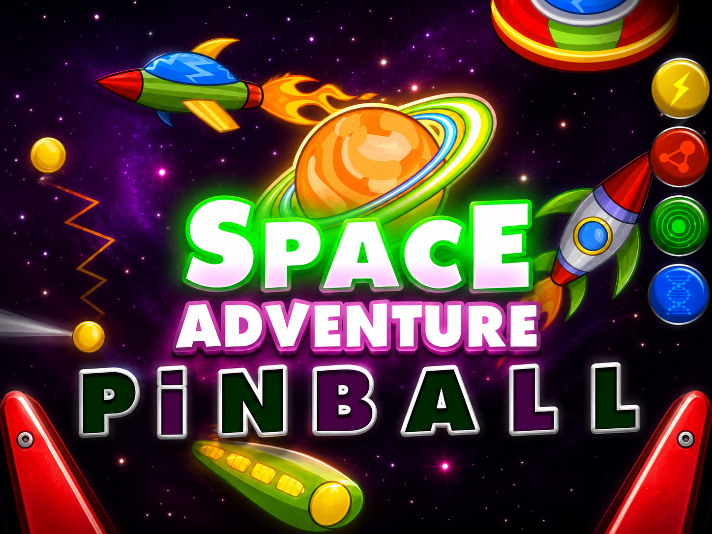 Space Adventure Pinball — Gratis online ruimtepinball highscore-spelletje op Minipret