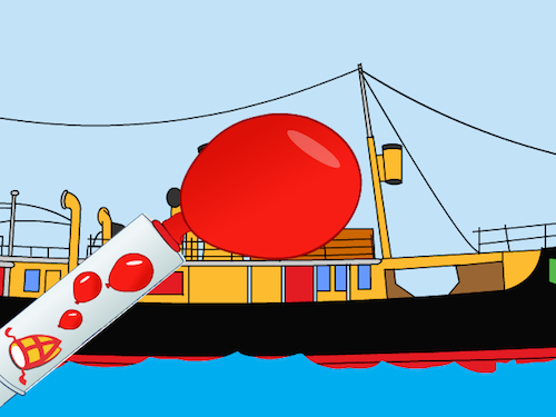 Stoomboot Ballonnen