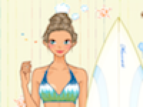 Surfmeisje Aankleden