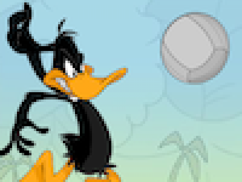 Volleyballen met Daffy Duck