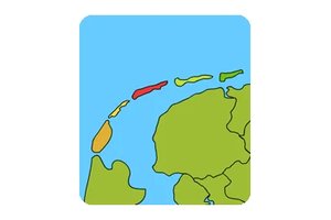 Waddeneilanden Nederland Topografie