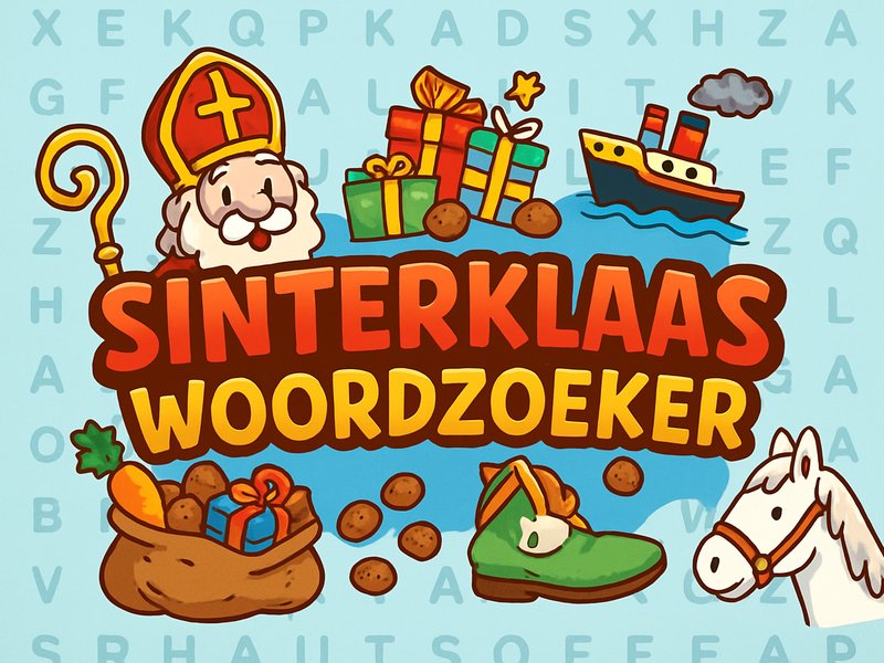 Sinterklaas Woordzoeker Spel