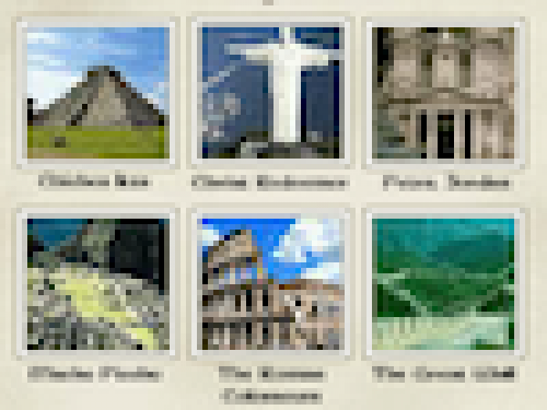 Zeven Wereldwonderen Schuifpuzzel