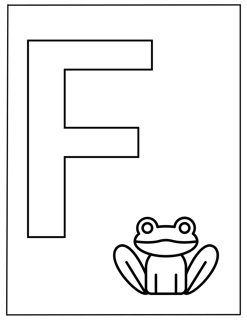 Hoofdletter F werkblad — gratis werkblad PDF