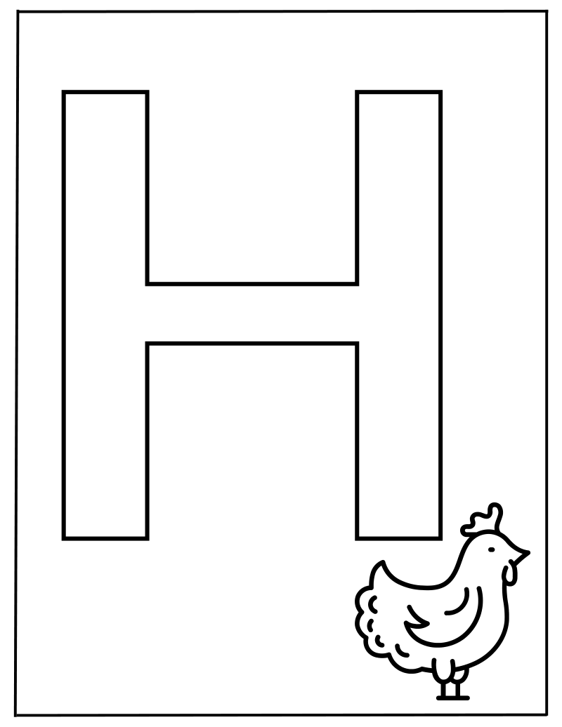 Hoofdletter H werkblad — gratis werkblad PDF