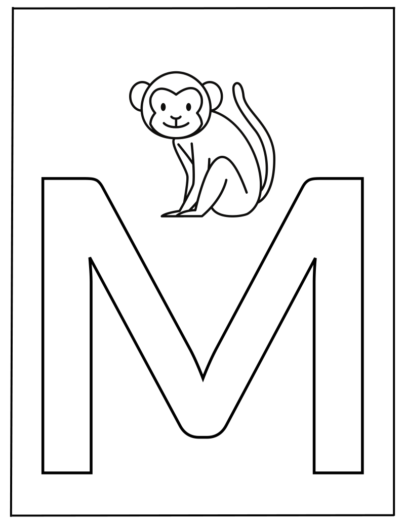 Hoofdletter M werkblad — gratis werkblad PDF