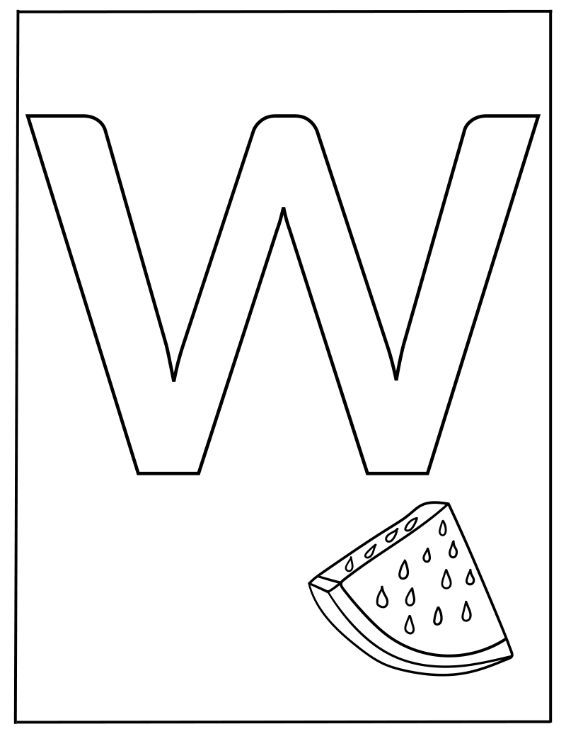 Hoofdletter W werkblad — gratis werkblad PDF