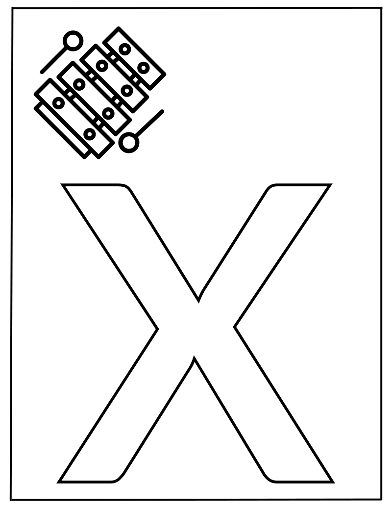 Hoofdletter X werkblad — gratis werkblad PDF