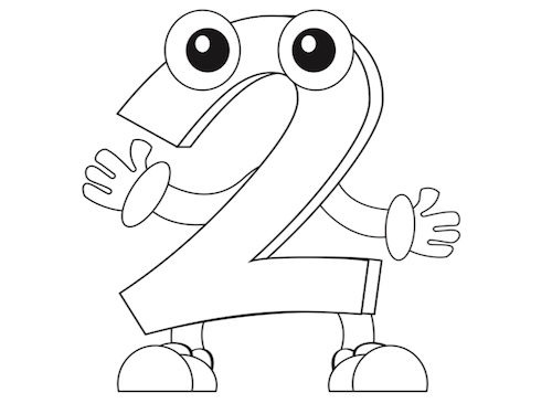 Nummer 2 werkblad — gratis werkblad PDF